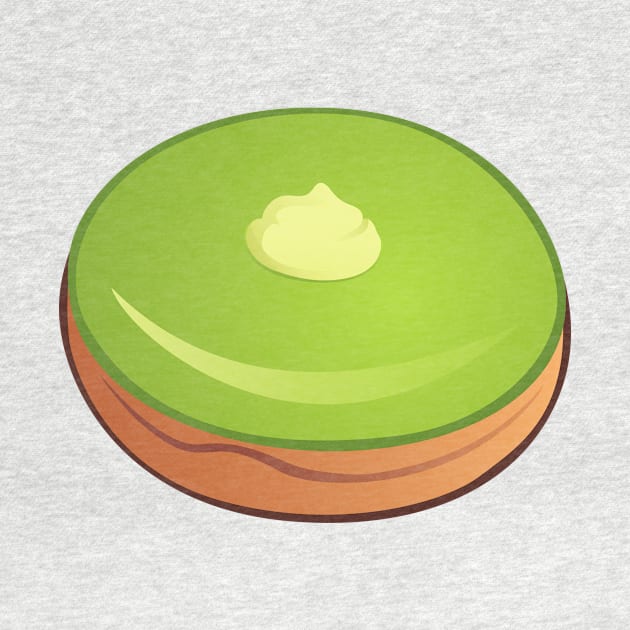 Cream Filled matcha Donut by InkyArt